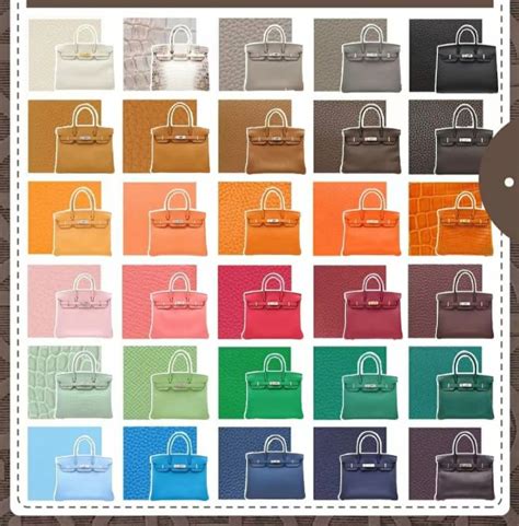 hermes kelly seasonal colors|Hermes birkin color chart.